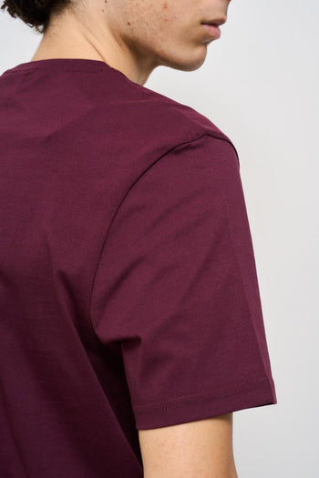 T-shirt uomo girocollo bordeaux - 5