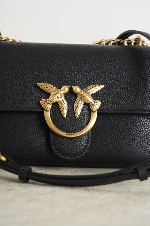 Borsa donna nera a tracolla Love soft mini - 2