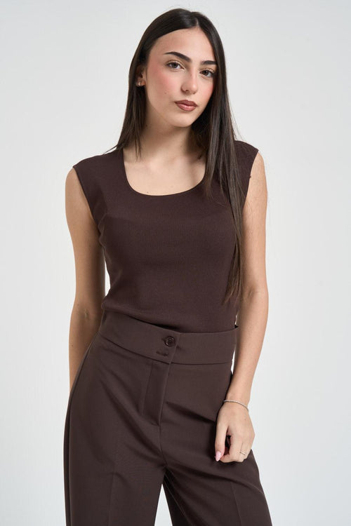 Canotta donna spalla larga moro - 1