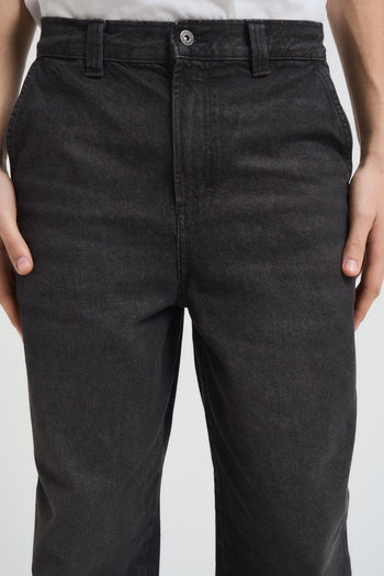 Jeans uomo wide leg grigio scuro - 4