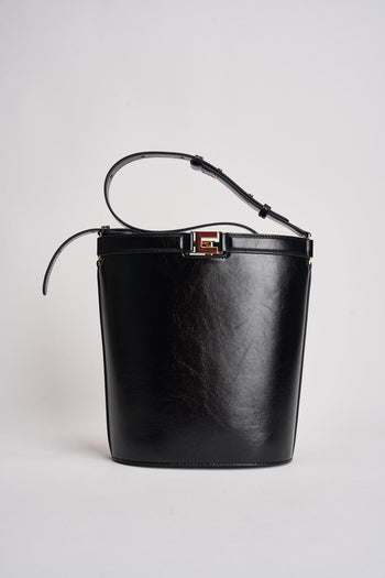 Borsa donna a secchiello nera - 3