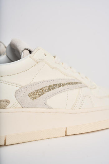 Sneakers donna Torneo bianche e oro - 9