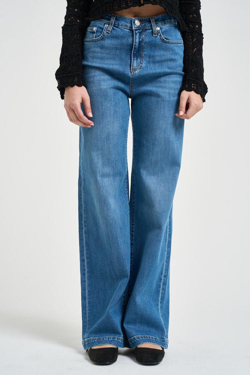 Jeans donna Marta Stone 78 in denim medio