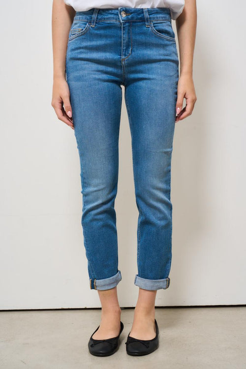 Jeans donna skinny in denim medio