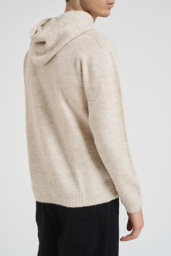 Felpa uomo in maglia beige - 4