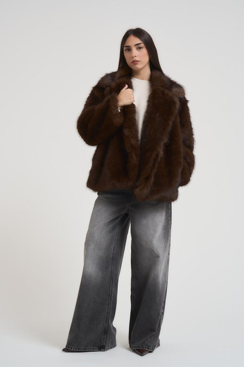 Ecopelliccia donna moro