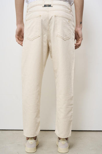 Regular beige men's jeans - 4