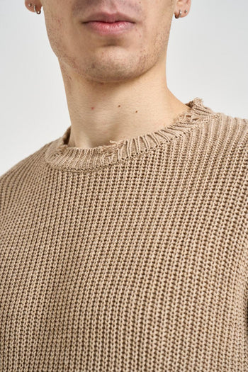 Maglia uomo con rotture beige - 3