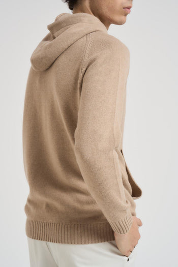 Felpa uomo in maglia cammello - 5