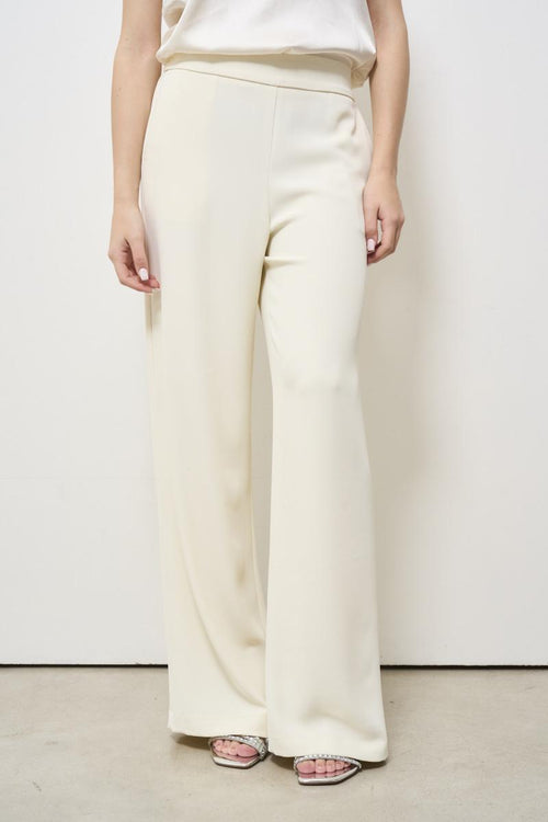 Pantalone donna a palazzo panna