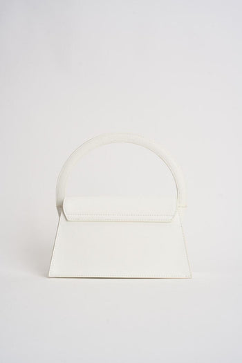 Borsa donna a mano in ecopelle bianca - 5