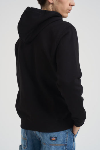 Felpa uomo con cappuccio e zip nera - 4