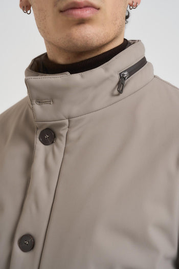 Giubbotto trench midi uomo grigio chiaro - 3