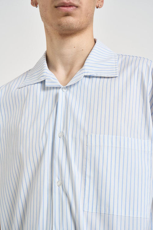Camicia uomo a righe bianco e celeste - 2