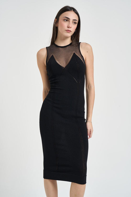 Abito donna aderente nero - 2