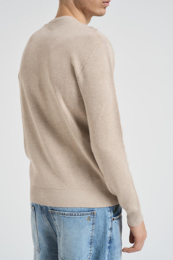 Maglia uomo girocollo beige - 4