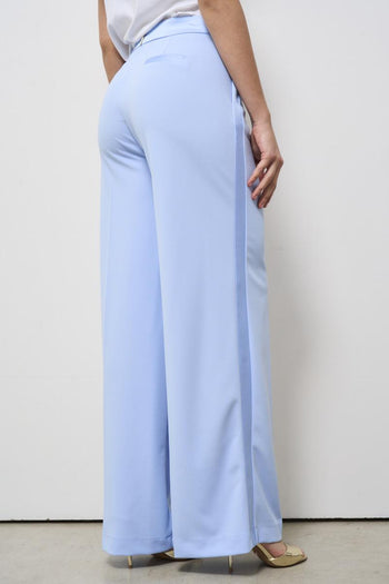 Pantalone donna gamba dritta celeste - 3