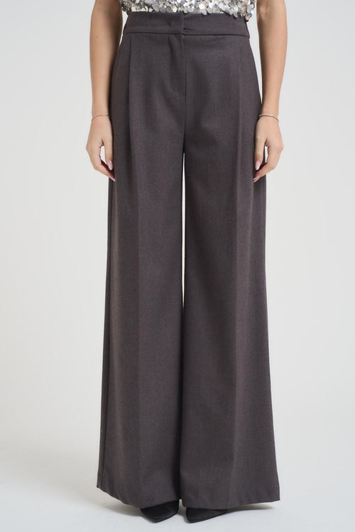 Pantalone donna a palazzo grigio