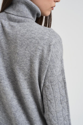 Maglione a trecce in misto cashmere - 5