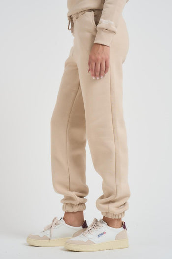 Pantalone tuta jogger donna beige - 3