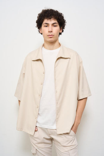 Camicia uomo beige - 4