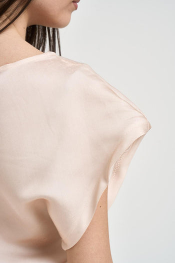 Blusa donna satinata rosa - 4