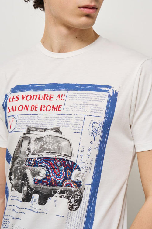 T-shirt uomo girocollo bianca - 2
