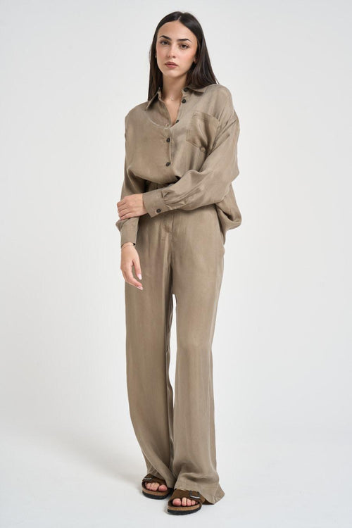 Pantalone donna palazzo tortora