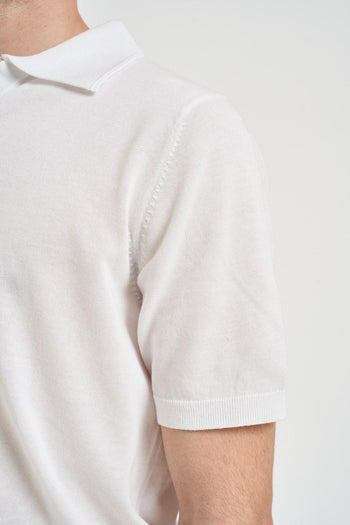 Polo uomo in maglia bianca - 3
