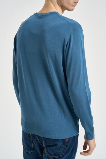 Maglia uomo girocollo azzurro - 3