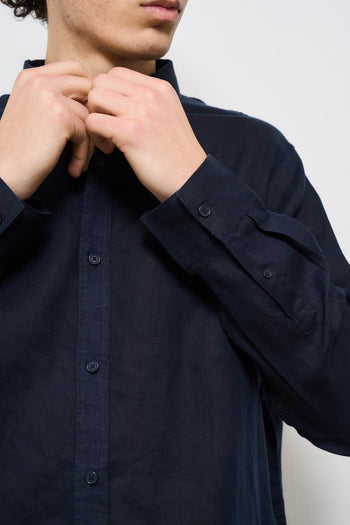 Camicia uomo blu notte - 3