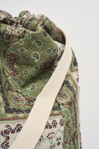 Green patterned men's bag - 6