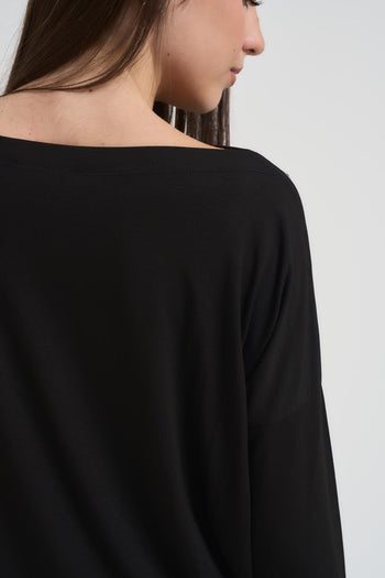 Maglia donna manica lunga nera - 6