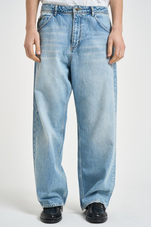 Jeans uomo wide fit in denim chiaro