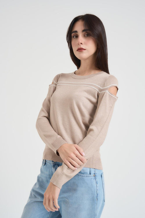 Maglia donna lurex oro - 2