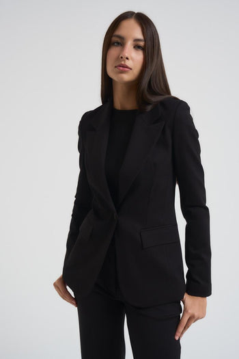 Giacca donna monopetto nera - 3