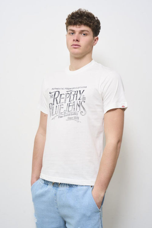 T-shirt uomo girocollo bianca