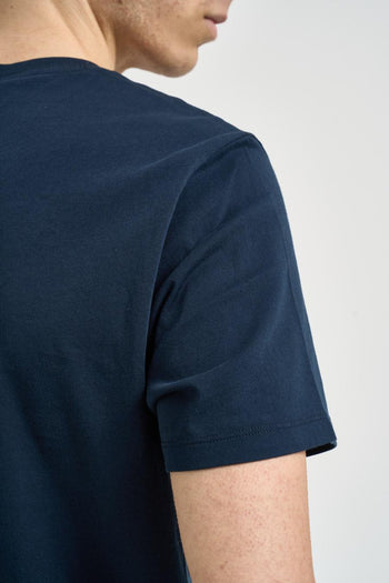T-shirt uomo girocollo blu - 4