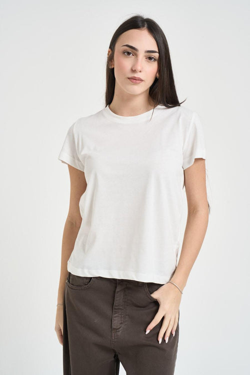 T-shirt donna girocollo bianca