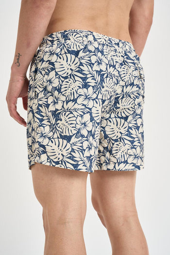 Costume uomo a  fantasia floreale blu - 4