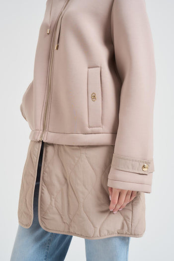 Giubbotto donna in Scuba beige - 4