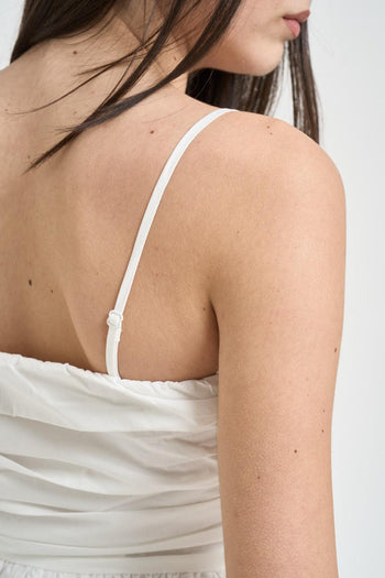 Top donna con spalline bianco - 4