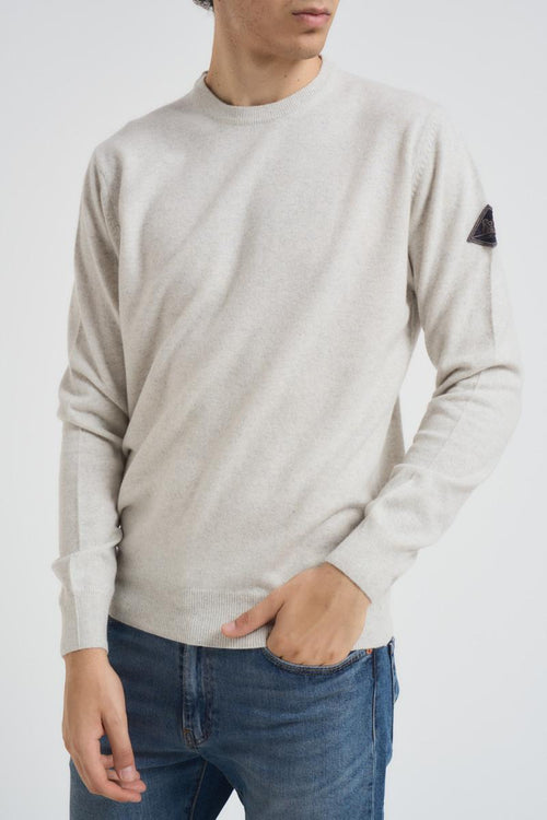 Maglia uomo girocollo grigio chiaro