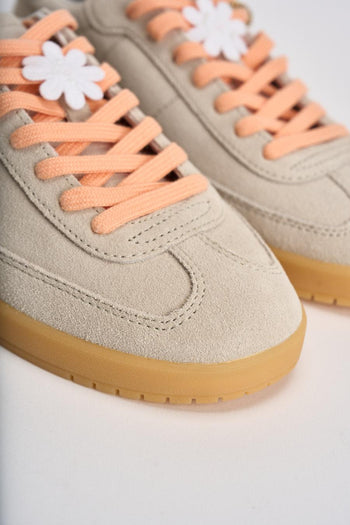 Sneakers donna in suede beige - 3
