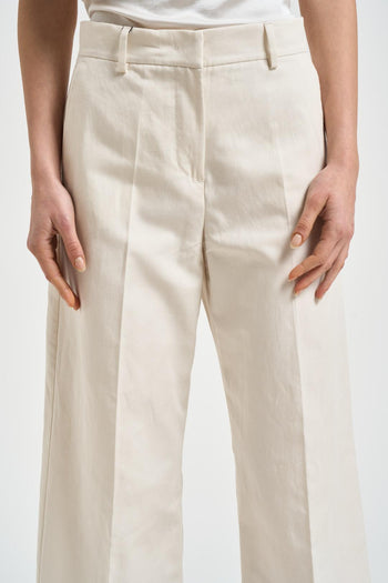 Pantalone donna dritto panna - 4