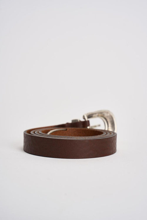 Cintura donna western in pelle marrone - 2