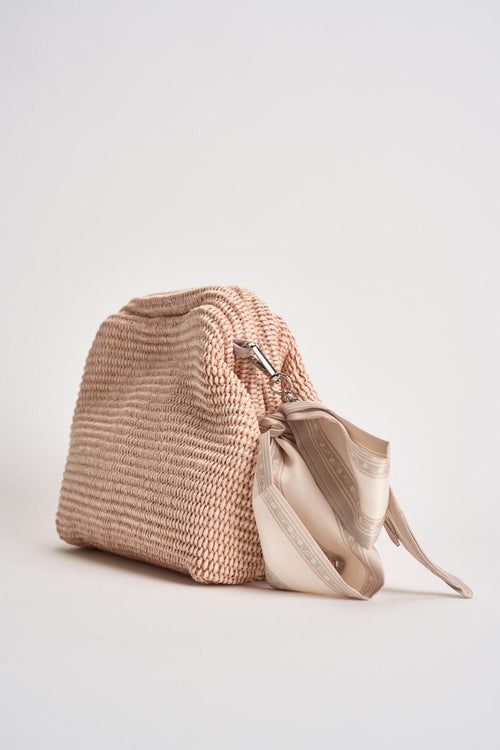 Borsa donna in rafia rosa - 2