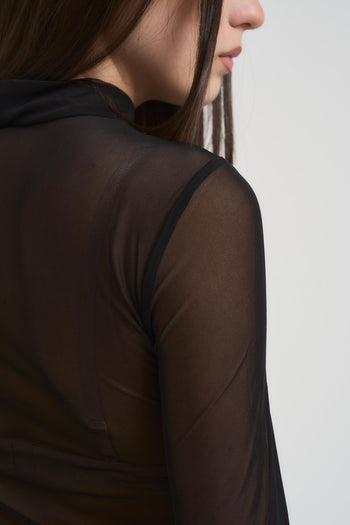 Maglia donna girocollo nera - 4