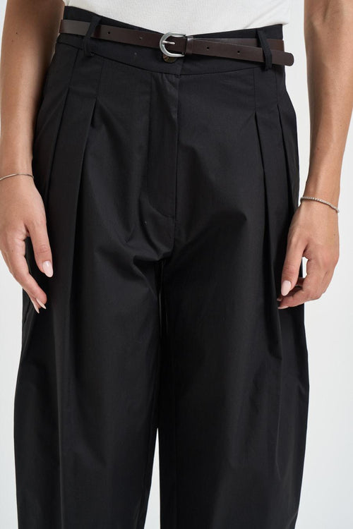 Pantalone donna barrel fit nero - 2