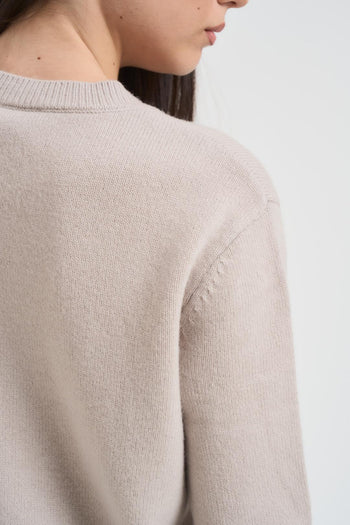 Maglia girocollo donna tortora - 4